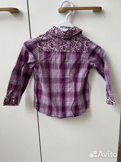 Рубашка на кнопках для девочки р.92