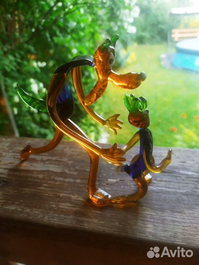 Коллекционная статуэтка Цветное стекло СССР Винтаж