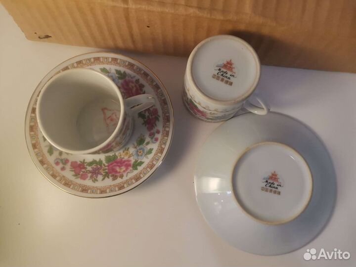 Фарфоровые чашки с блюдцами времен СССР