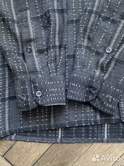 Винтажная рубашка с длинными рукавами серая y2k