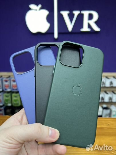 Кожаный чехол на iPhone 13 pro Max MagSafe