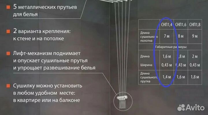 Сушилка для белья настенно-потолочная Nika снп 1,4