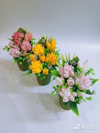 Мыльные букеты к 8 марта