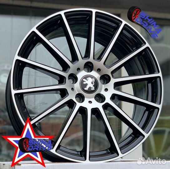 Диски Peugeot R18 5x108 Black Gloss Groove