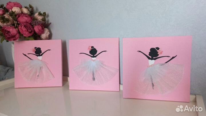 Картины ручной работы 3 шт
