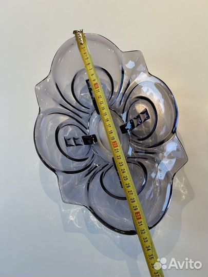 Фруктовница фиолетовое стекло СССР