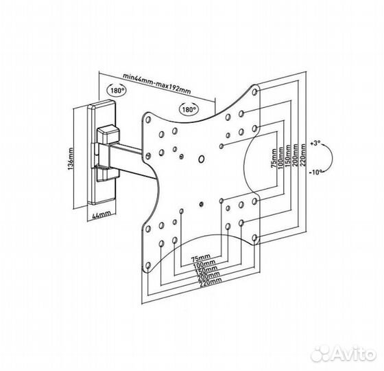 Новый поворотный кронштейн для телевизора 17