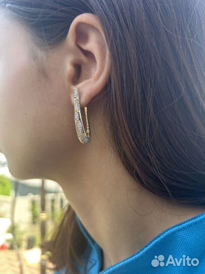 Золотые серьги Tiffany 585