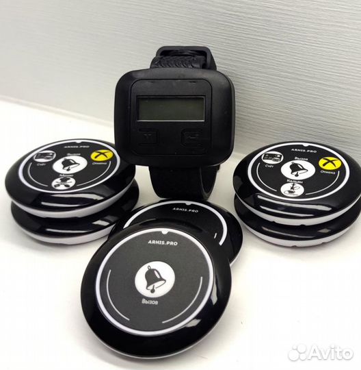 Кнопка вызова официанта, персонала с часами Эконом