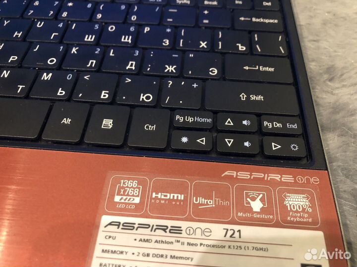 Нетбук acer aspire one 721