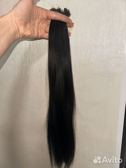 Волосы для наращивание натуральные черные