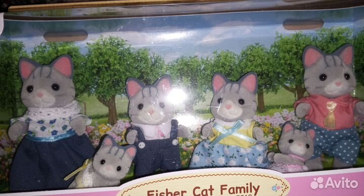 Sylvanian families cat, rabbit