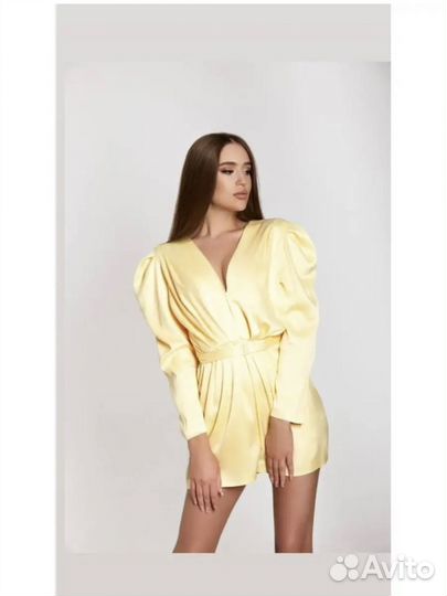 Платье комбинезон атласный шелковый