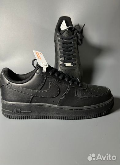 Кроссовки Nike AIR force 1 LOW luxe black gum Люкс