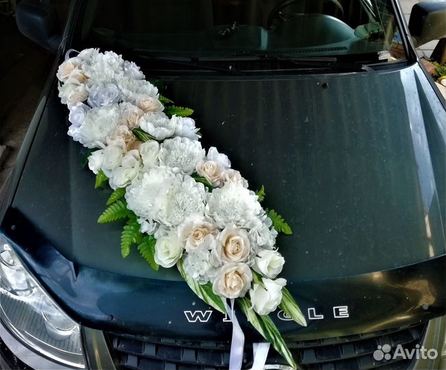 Свадебные украшения на машину