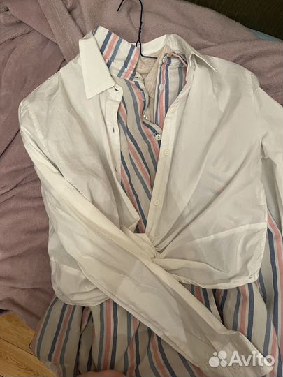 Укороченная рубашка stradivarius
