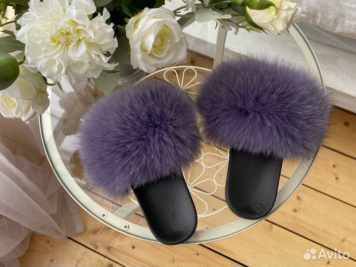 Тапочки из натурального меха