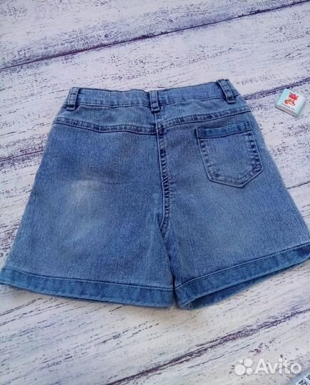 Шорты джинсовые для девочки новые 110-116