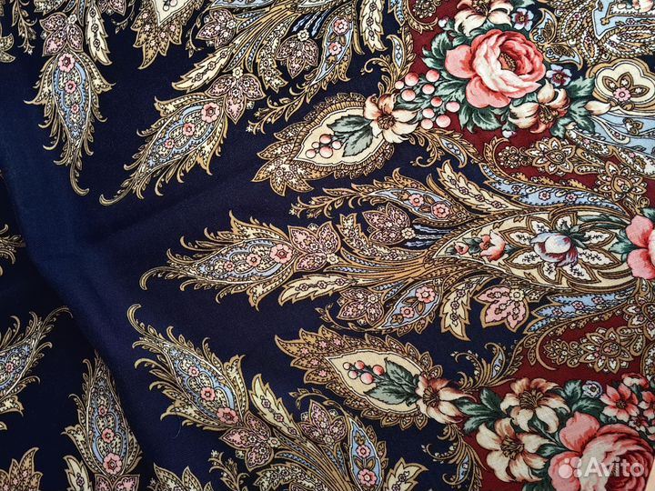 Павловопосадский платок шерсть