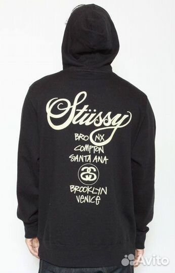 Худи на молнии Stussy