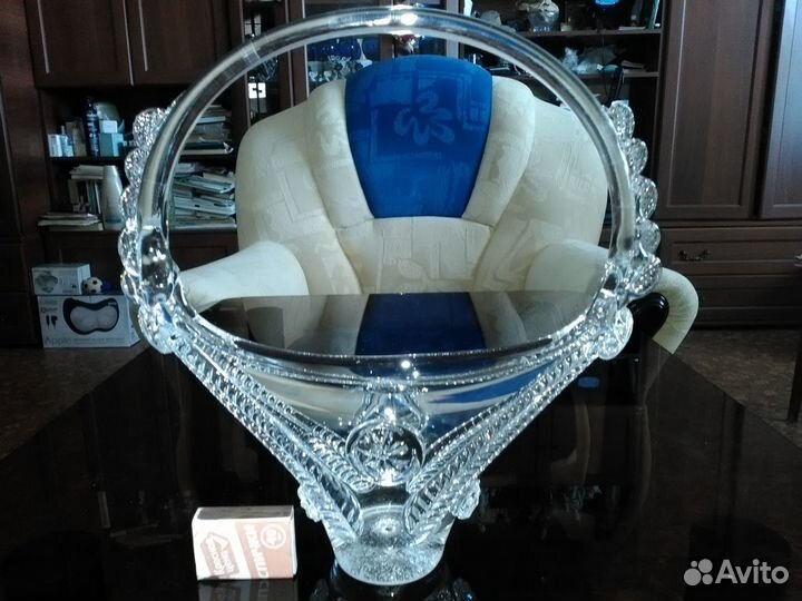 Хрустальная Ваза - Корзинка СССР Винтаж