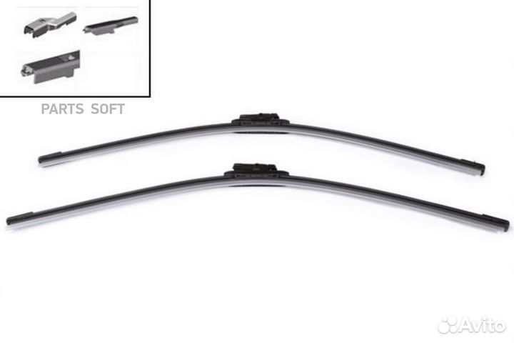 Щетки к-т б/каркас, (щипковое крепл.) 650/26'+650/26' PT,ST16,TL\ Audi Q7 06,stellox