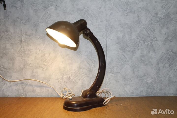 Лампа настольная карболитовая, лампа нквд