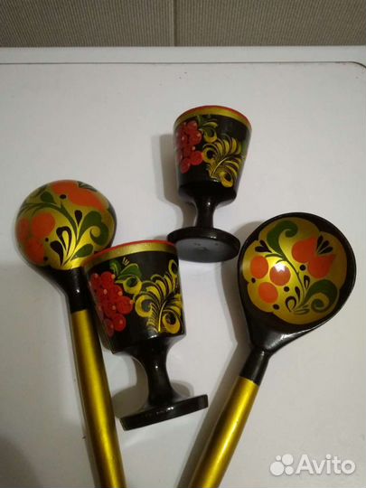 Ложки и рюмки деревянные