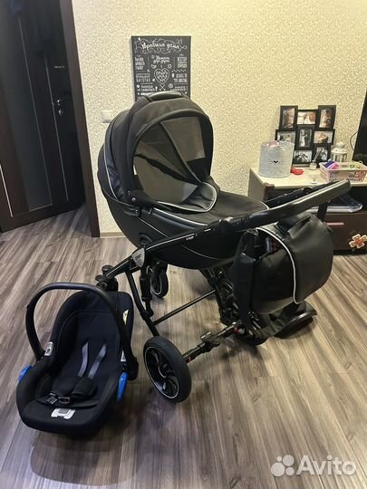 Коляска Anex sport 3в1 черная экокожа+ткань