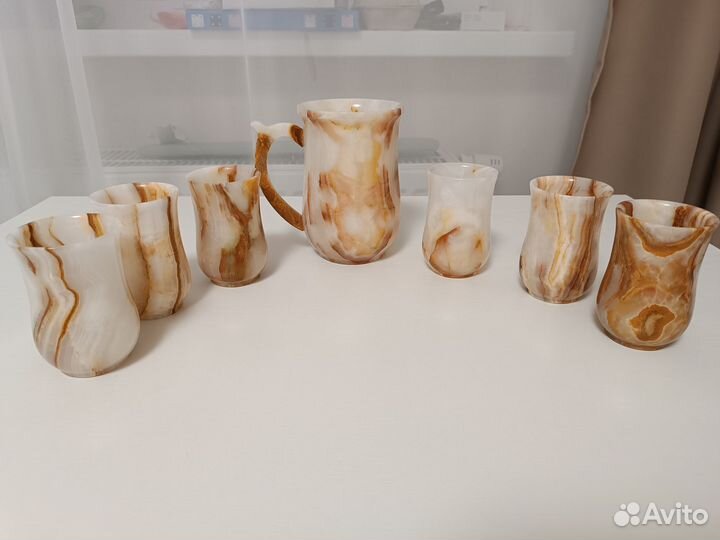 Набор бокалов из натурального камня