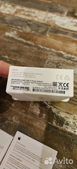 Блок питания apple 20w