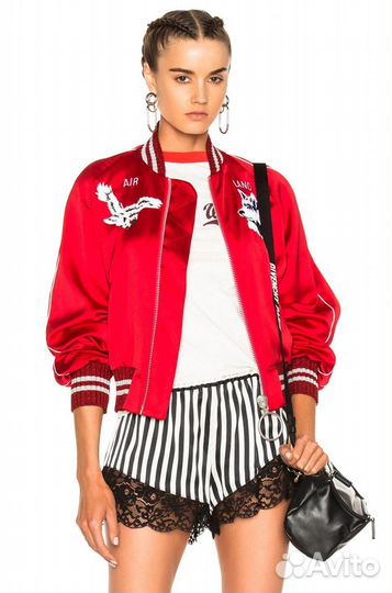 Куртка бомбер Off-white greenland satin jacket