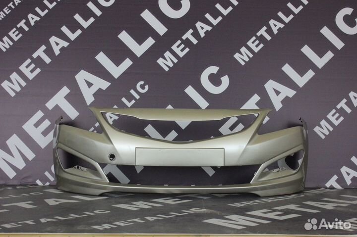 Бампер Солярис Hyundai Solaris 2014 серый