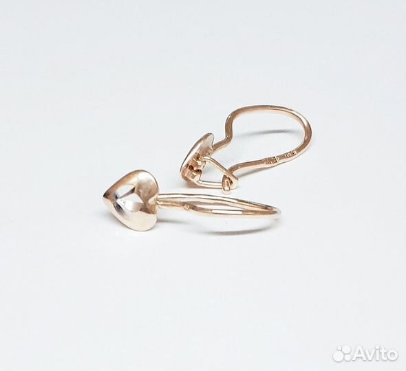 Серьги Золото 585 Красный 1,20г