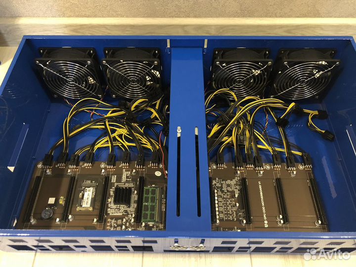 Корпус майнинг фермы 8 карт тихий готовый