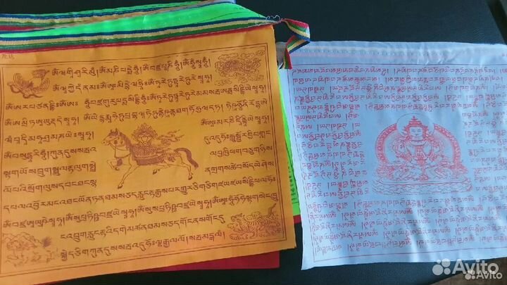 Молитвенные флажки Тибет Буддизм конь ветра