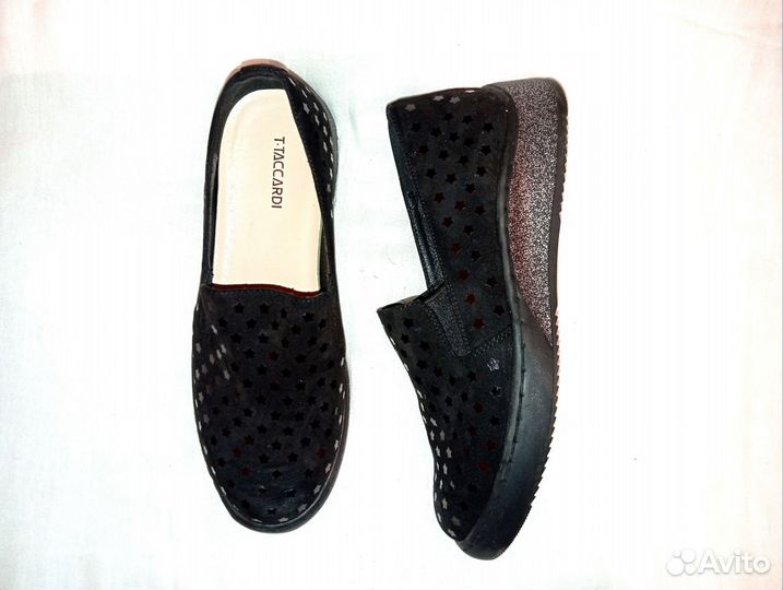 Лоферы кожаные / раз 38 / новые