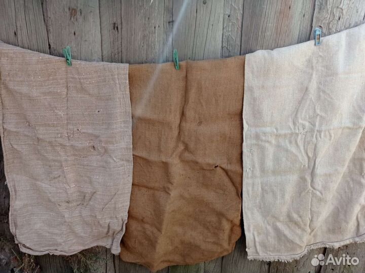 Бочка пластиковая на 50 л, мешки из джута б/у