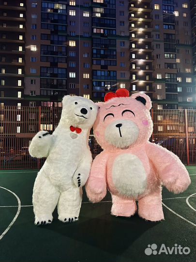 Ростовая кукла. Белый мишка,Чебурашка,Розовое чудо