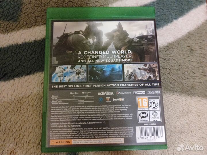 Игра на Xbox One call of duty ghosts