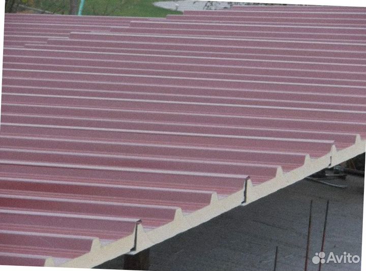 Сэндвич панели кровельные утеплитель PIR от 200 м2