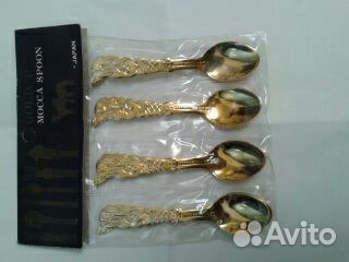 Набор кофейных ложек -позолота 