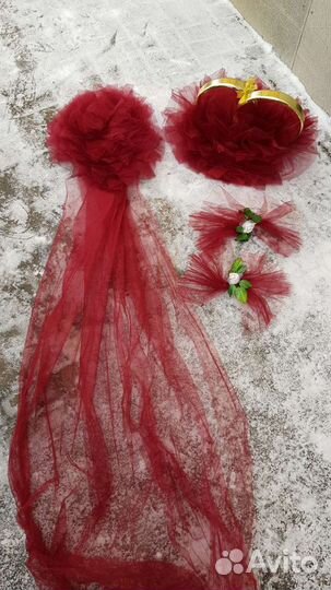 Укрошение на свадебную машину. цвет марсала