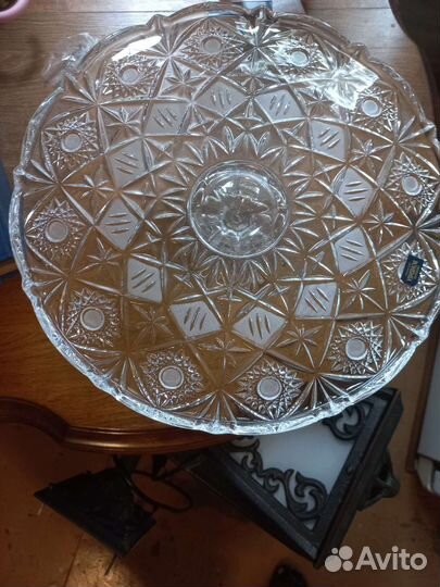 Кружка, ваза под торт хрусталь