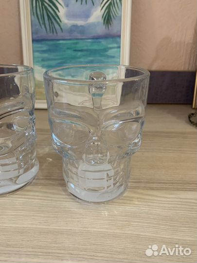 Кружка пивная череп 2 шт