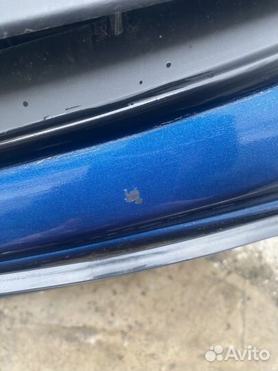 Передний бампер hyundai accent синий(b04) б/у