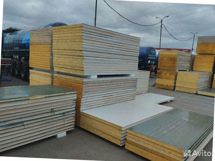 Сэндвич панели стеновые с минер. ватой от 200 м2