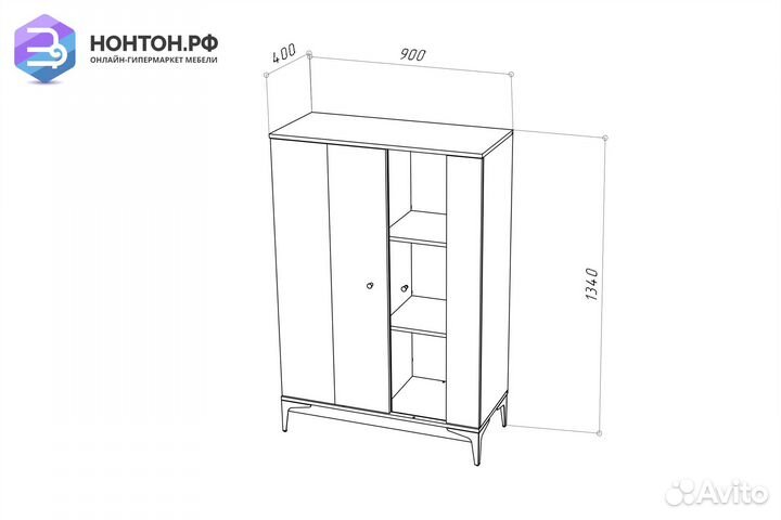 Комод Ариан кд-1 холодный серый / дуб артизан