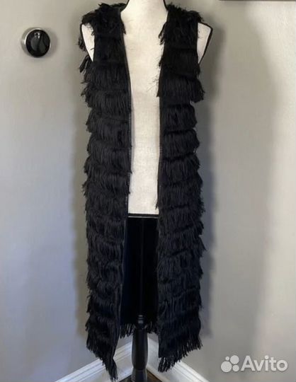 Платье жилет с бахромой hm xs