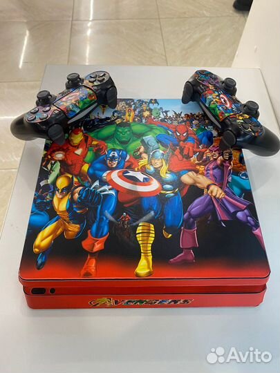 PlayStation 4 slim 1 tb + 2 джоя + более 400 игр